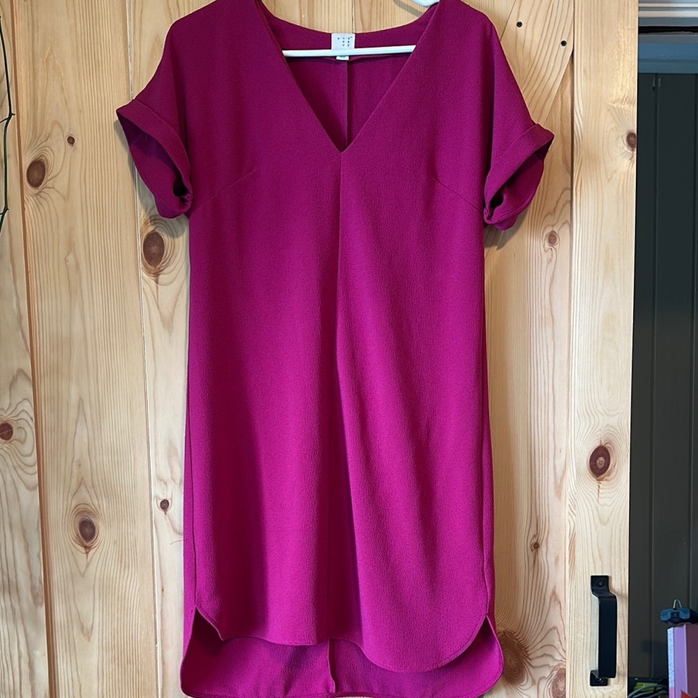 a new day Fuchsia V-Neck Mini Dress
